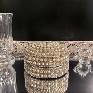 Pearl Embellished Jewelry Box